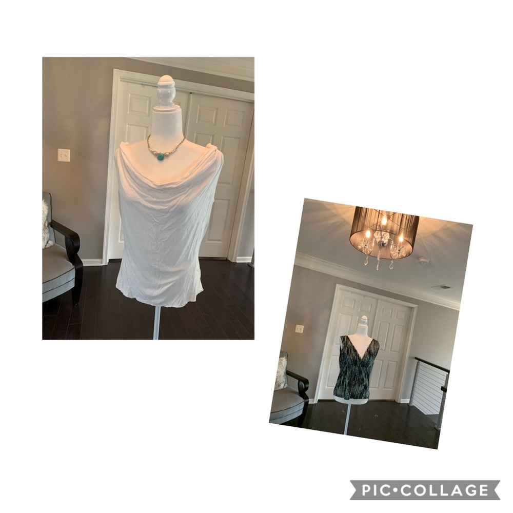 Bundle of 2 Nine West sleeveless cotton dress tops